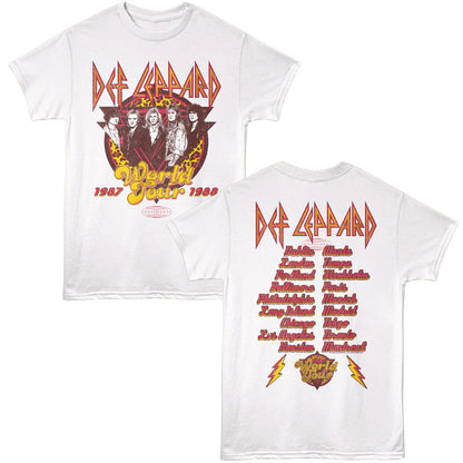 DEF LEPPARD Eye-Catching T-Shirt, WORLD TOUR 87 88