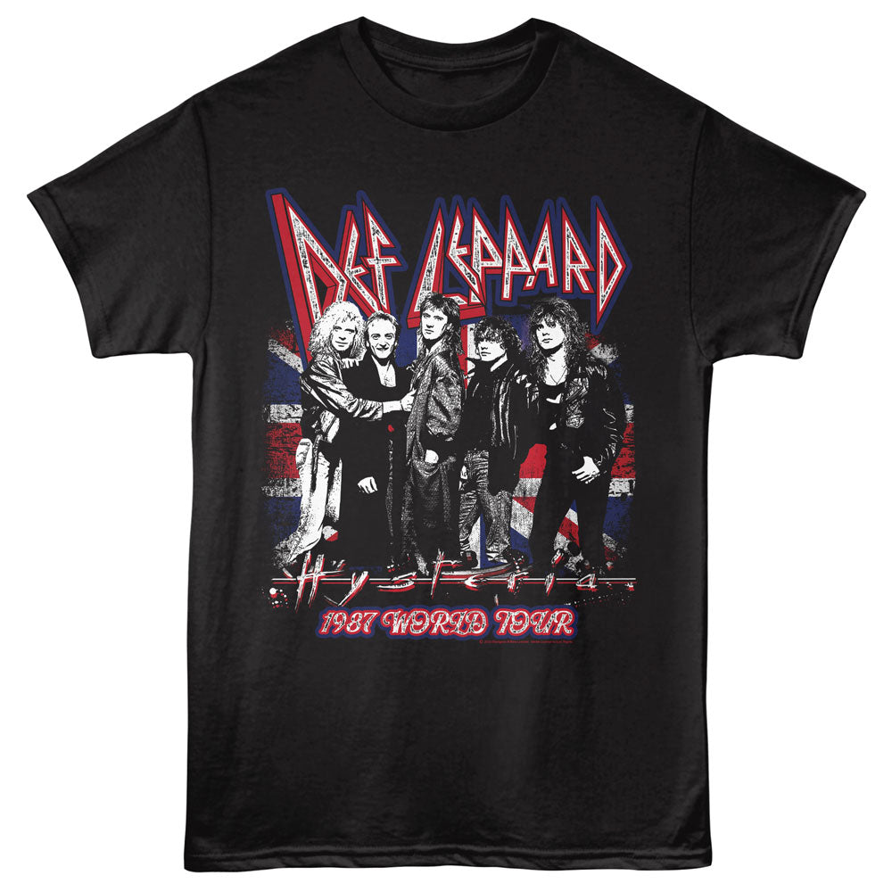 DEF LEPPARD Eye-Catching T-Shirt, HYSTERIA FLAG