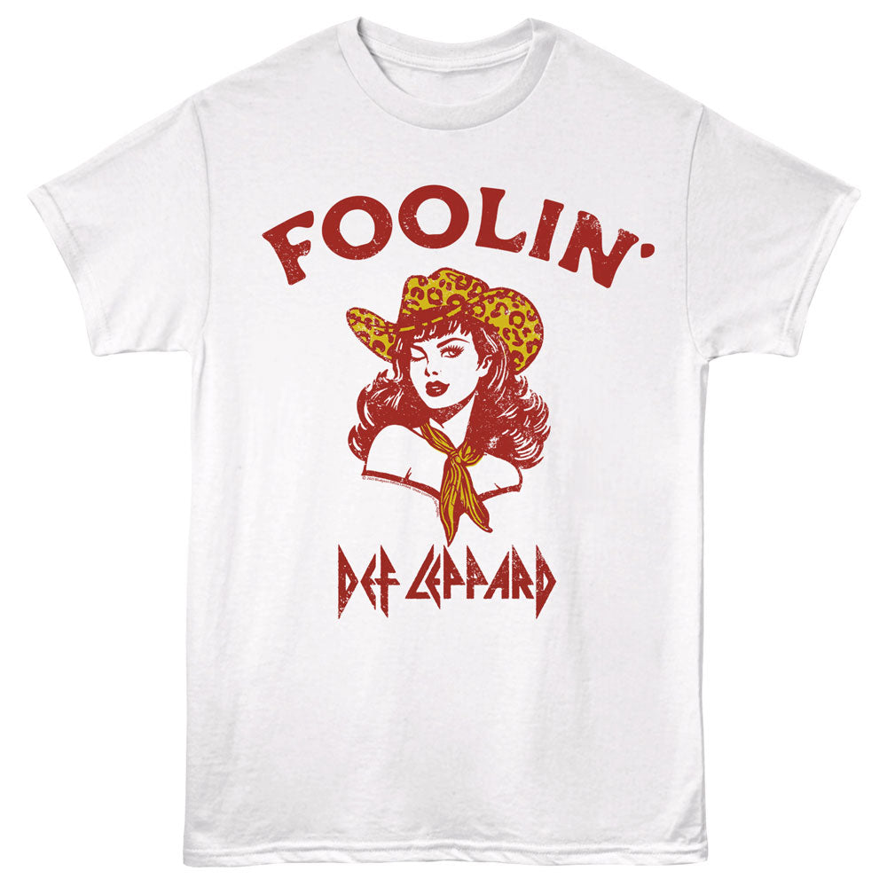 DEF LEPPARD Eye-Catching T-Shirt, FOOLIN COWGIRL