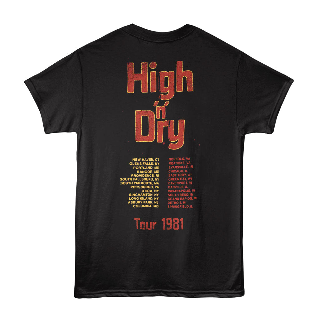 DEF LEPPARD Eye-Catching T-Shirt, HIGH N DRY Tour 1981