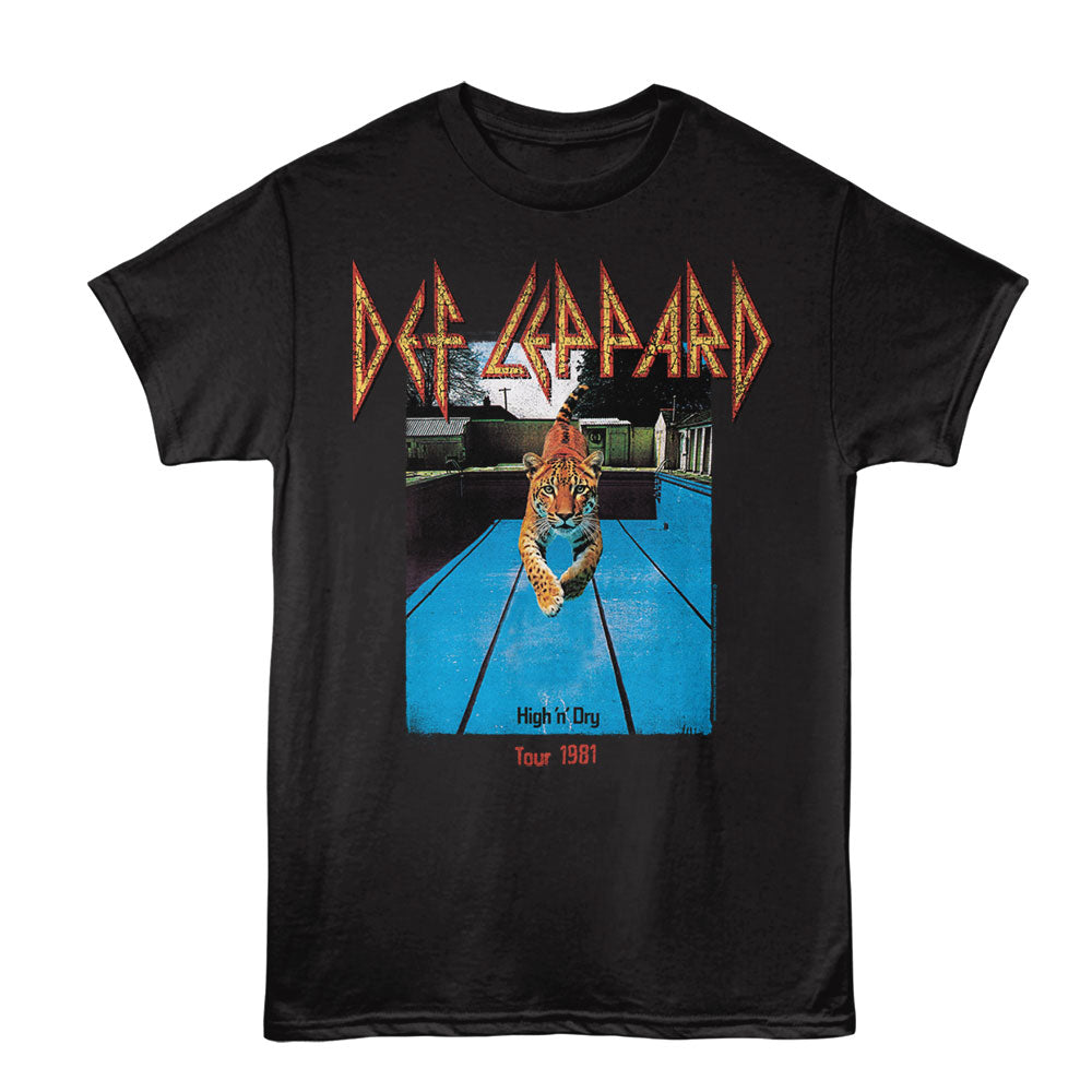 DEF LEPPARD Eye-Catching T-Shirt, HIGH N DRY Tour 1981