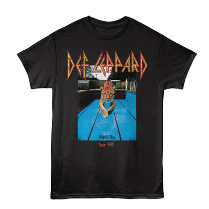 DEF LEPPARD Eye-Catching T-Shirt, HIGH N DRY Tour 1981