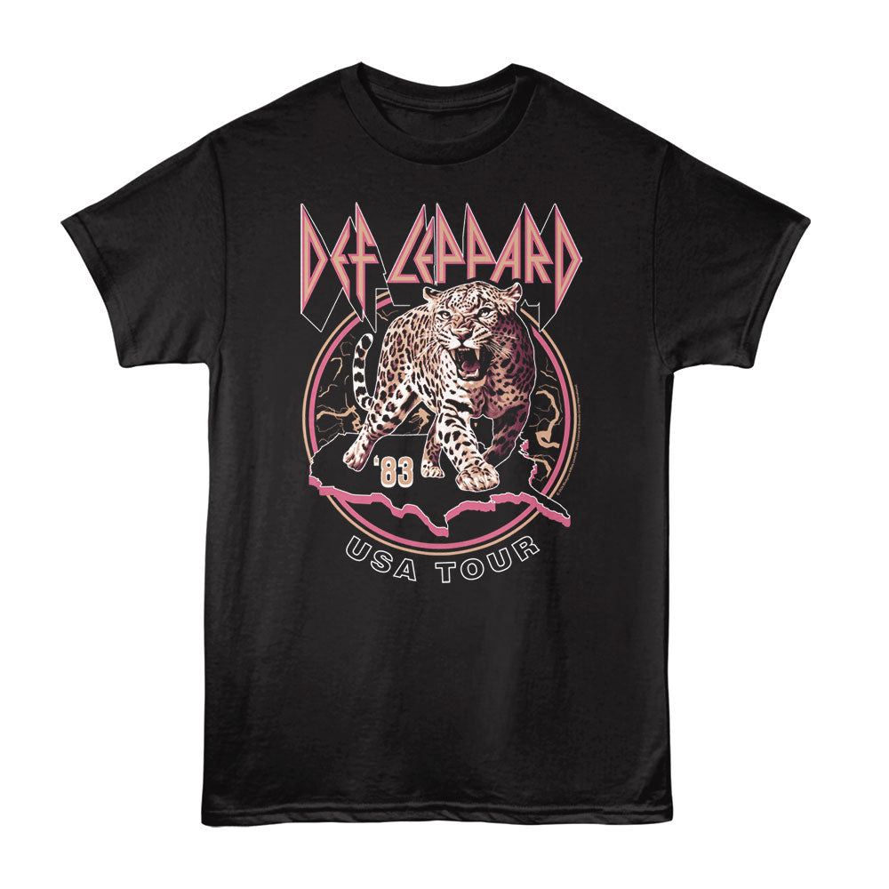 DEF LEPPARD Eye-Catching T-Shirt, 83 USA TOUR