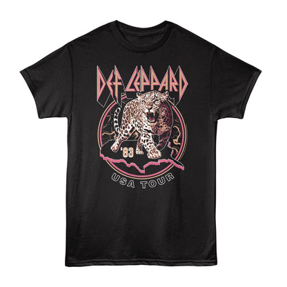 DEF LEPPARD Eye-Catching T-Shirt, 83 USA TOUR
