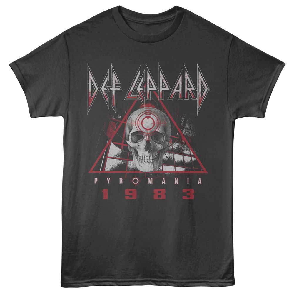DEF LEPPARD Eye-Catching T-Shirt, PYRO SKULL