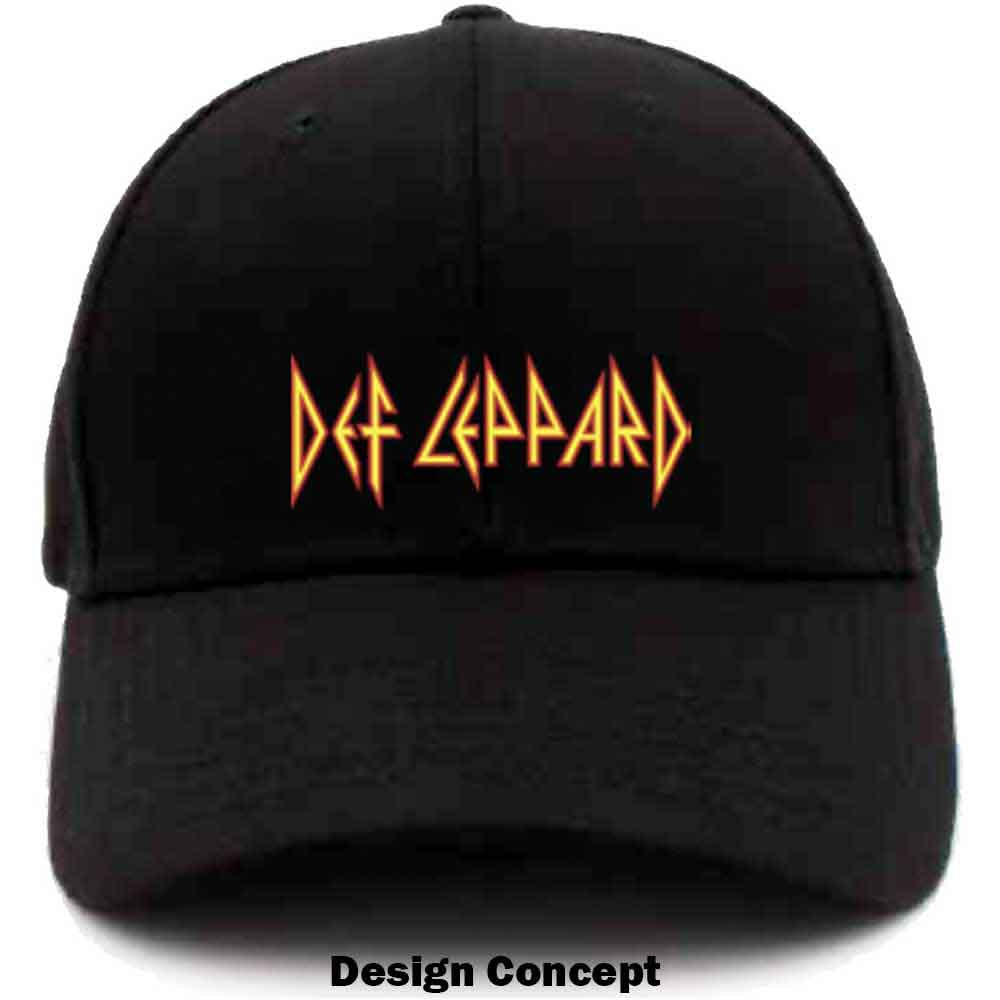 DEF LEPPARD Baseball Cap, Text Logo | Authentic Band Merch