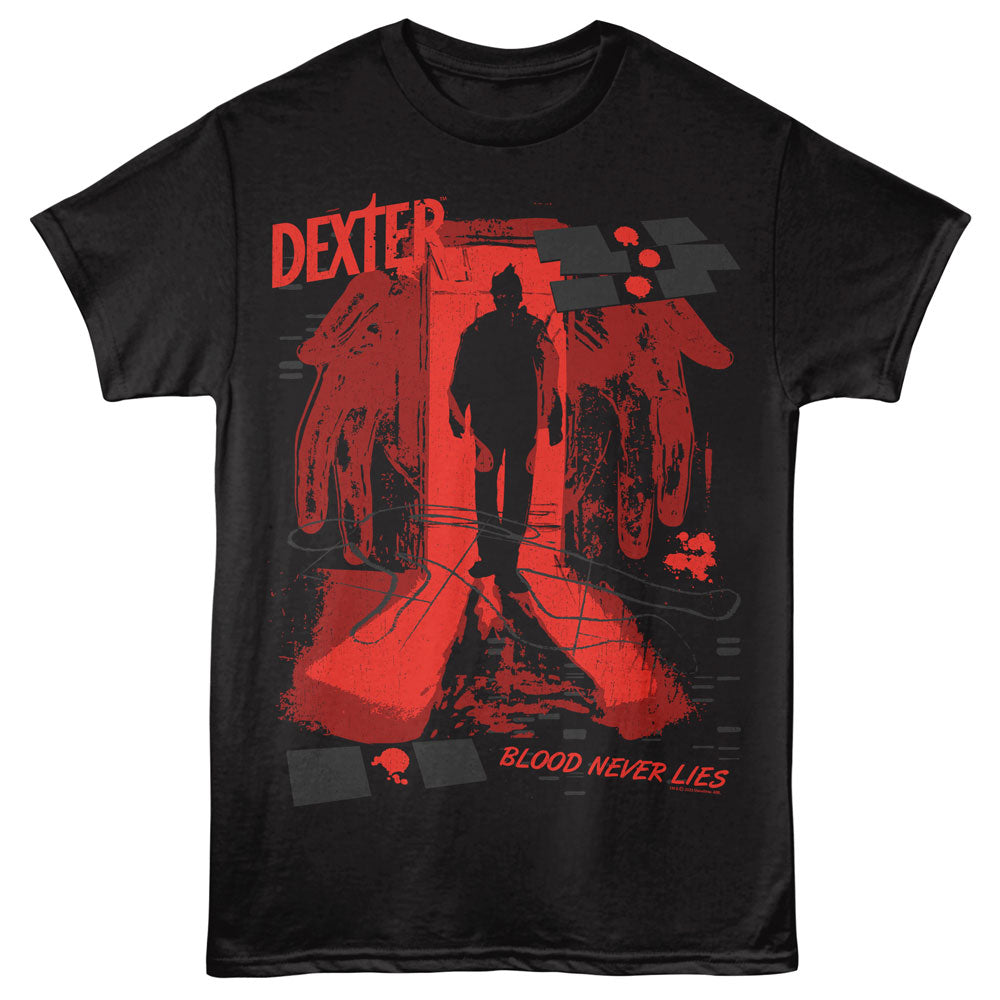 DEXTER Eye-Catching T-Shirt, BLOOD NEVER LIES