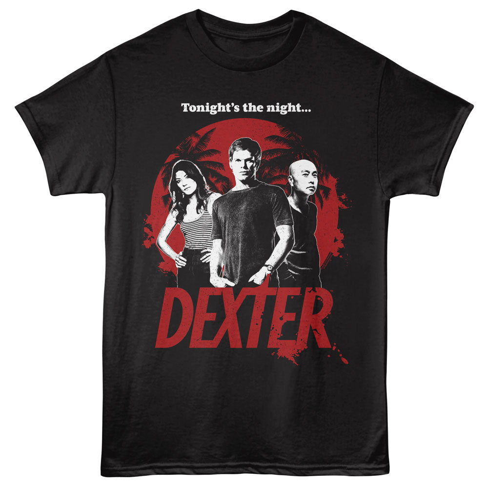 DEXTER Eye-Catching T-Shirt, GROUP AND PALM TREES