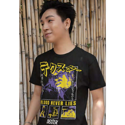 DEXTER Eye-Catching T-Shirt, BLOOD NEVER LIES