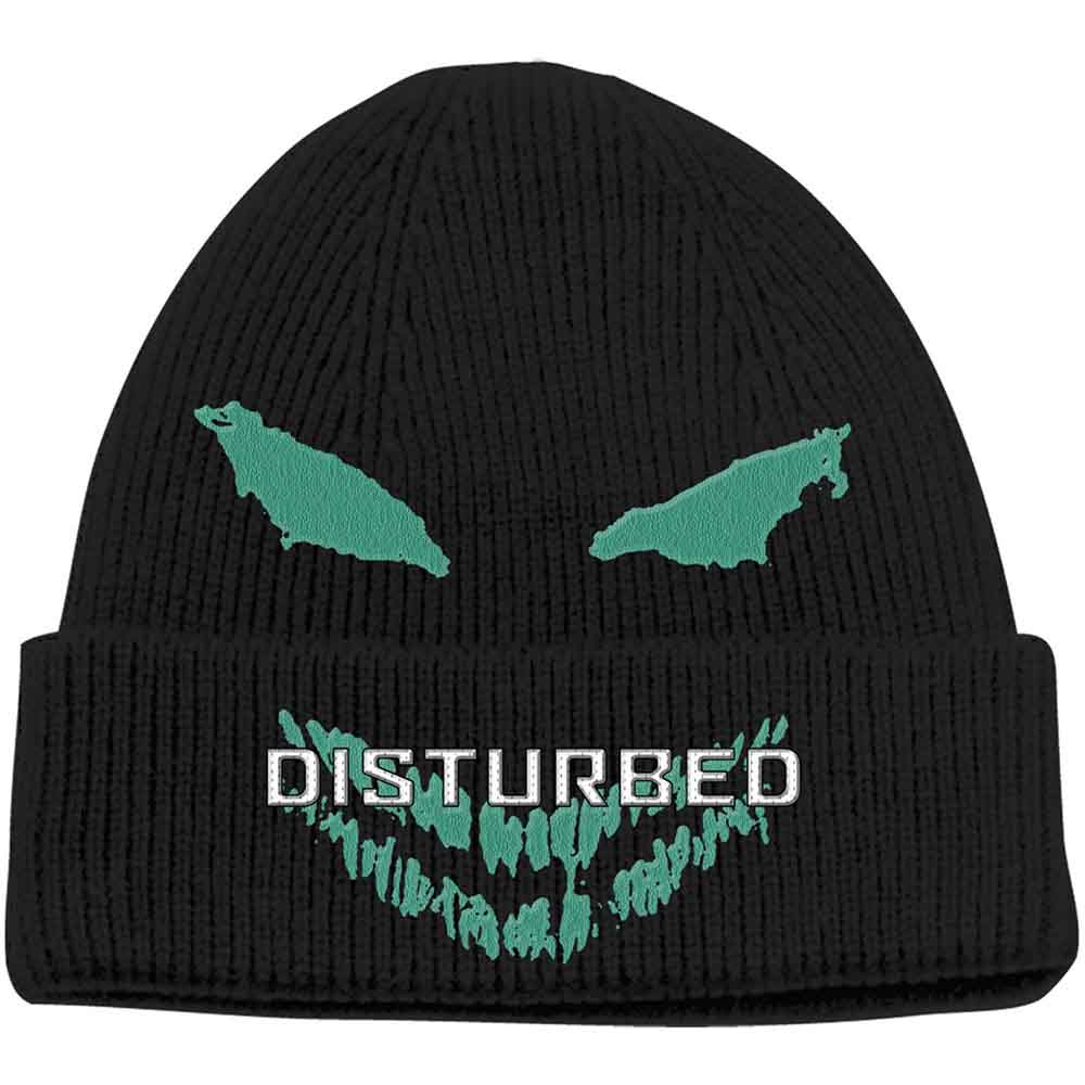 DISTURBED Attractive Beanie Hat, Green Face