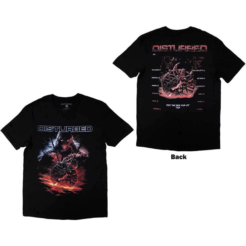 DISTURBED Attractive T-Shirt, European Tour &