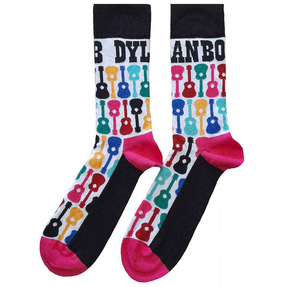 BOB DYLAN Unisex Ankle Socks, Guitar Pattern