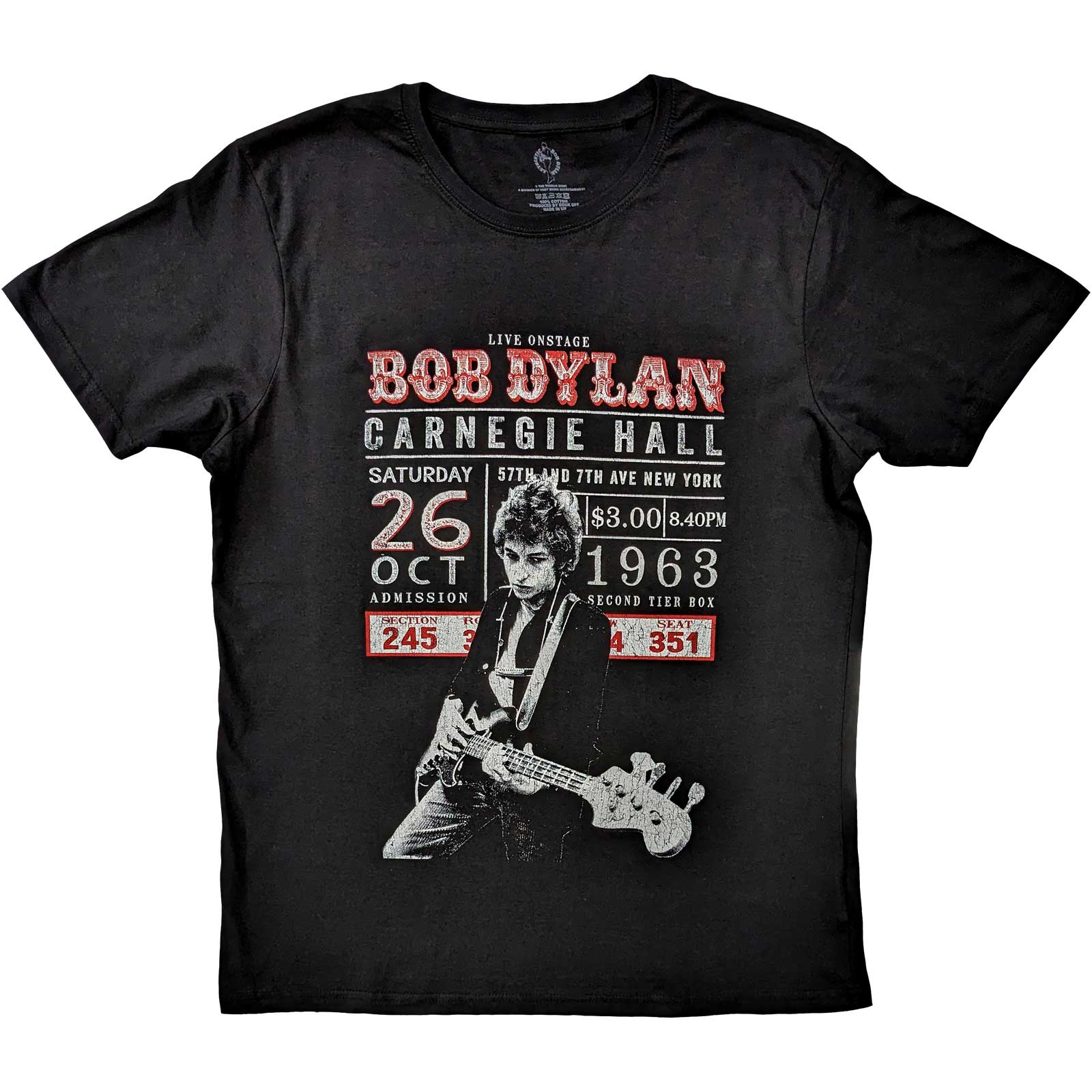 BOB DYLAN Attractive T-Shirt, Carnegie Hall &