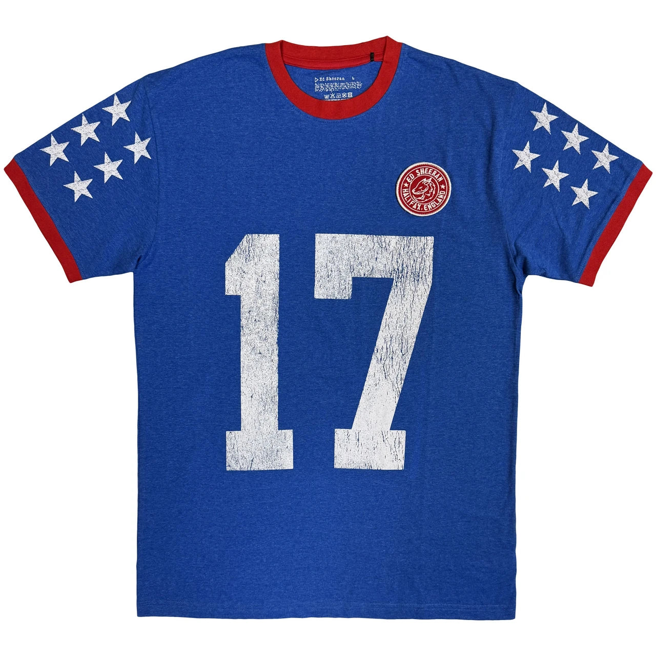 ED SHEERAN Ringer T-Shirt, Play 17