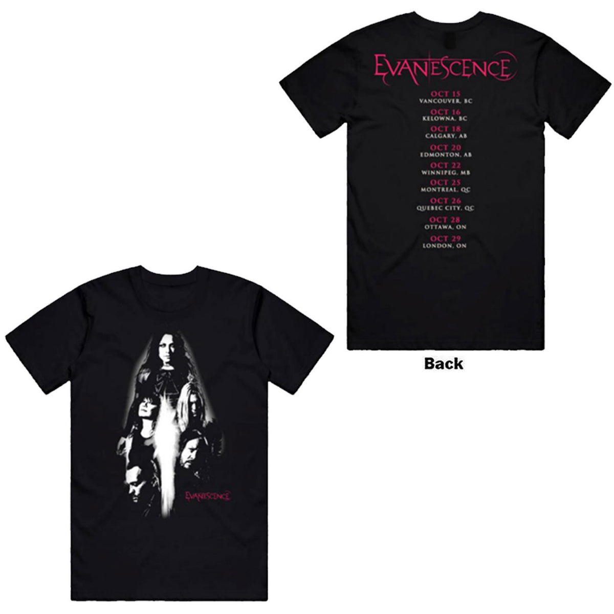 EVANESCENCE Attractive T-Shirt, Canada Tour &