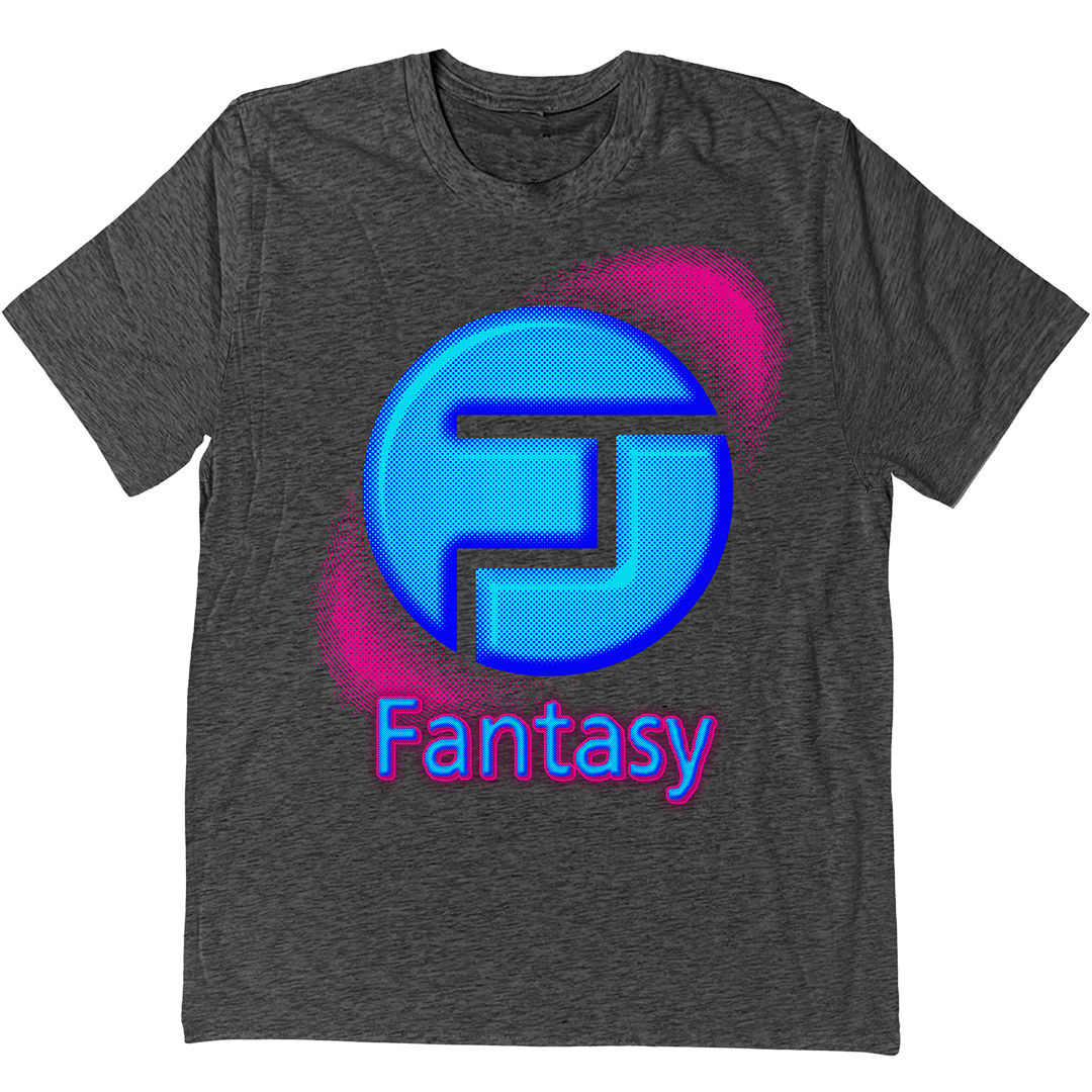 Fantasy Records Halftone Logo T-Shirt In Charcoal Grey