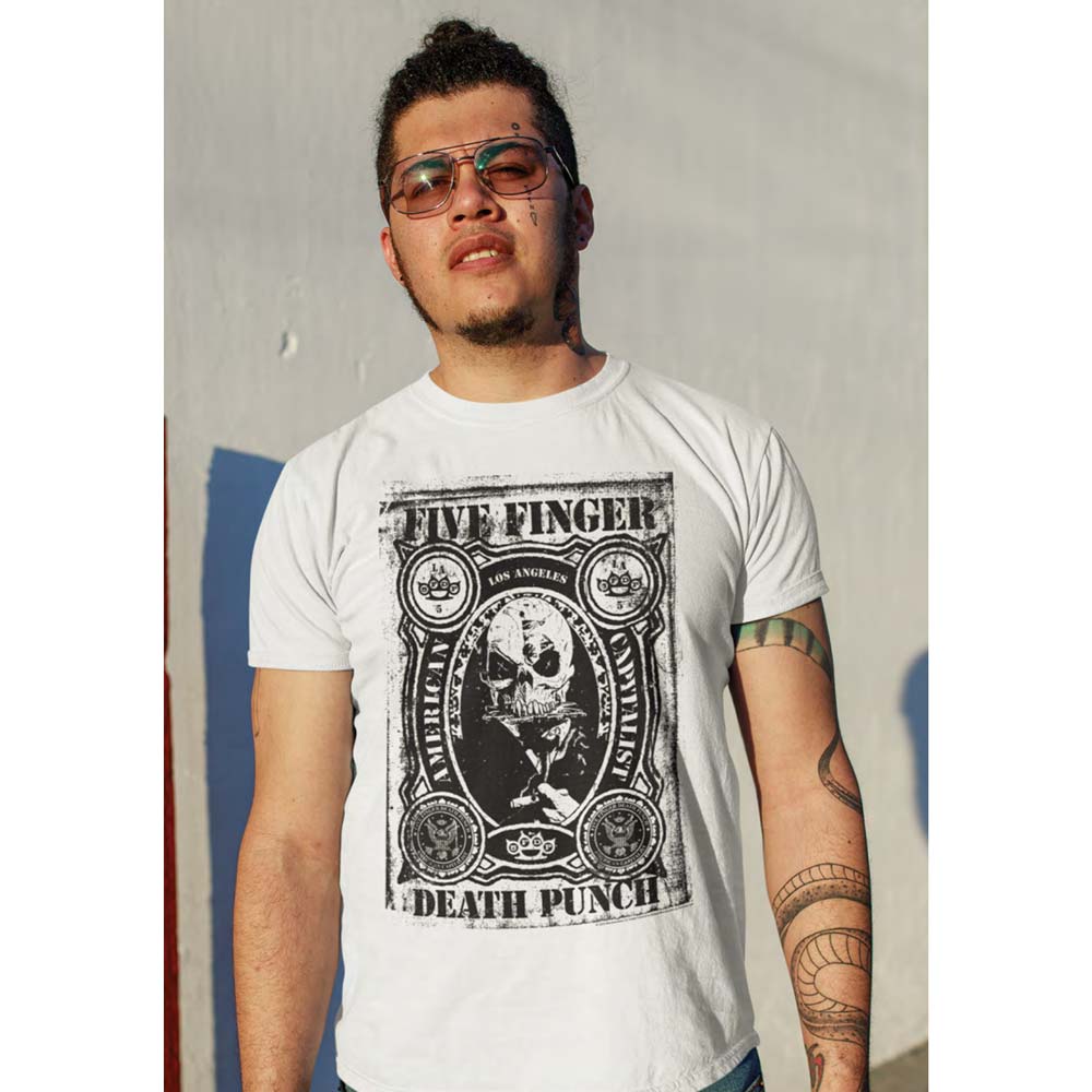 FIVE FINGER DEATH PUNCH Eye-Catching T-Shirt, American Capitalist