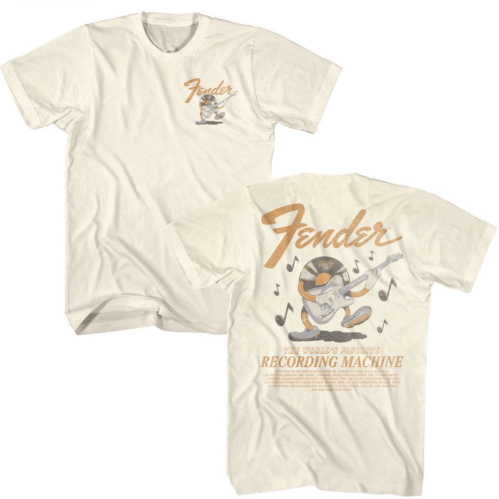 FENDER Eye-Catching T-Shirt, Recording Machine