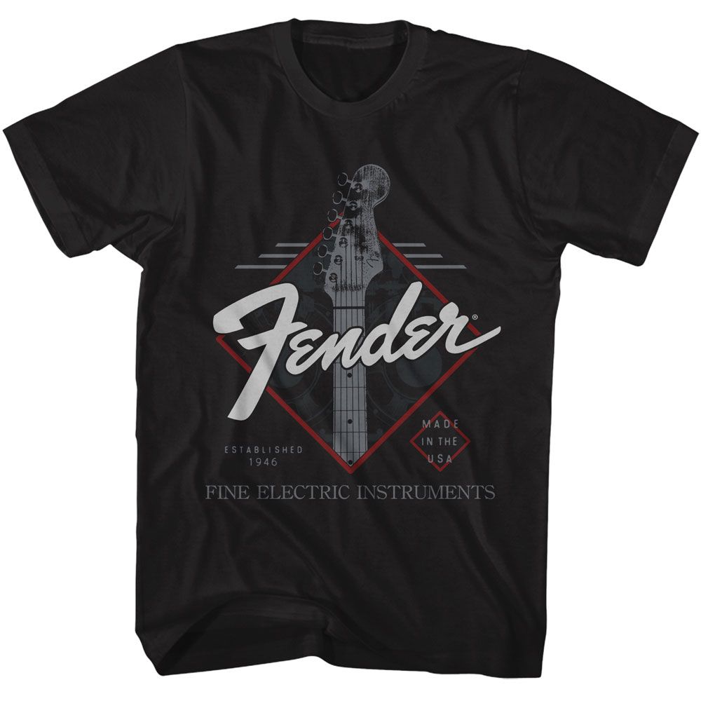 FENDER Eye-Catching T-Shirt, Made in USA