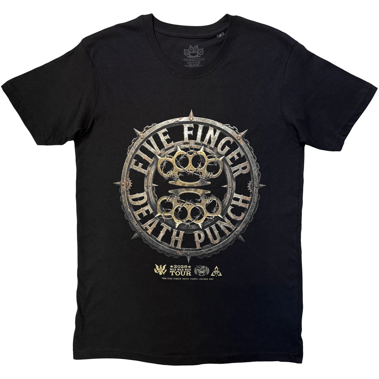 FIVE FINGER DEATH PUNCH Attractive T-Shirt, Knuckles Emblem