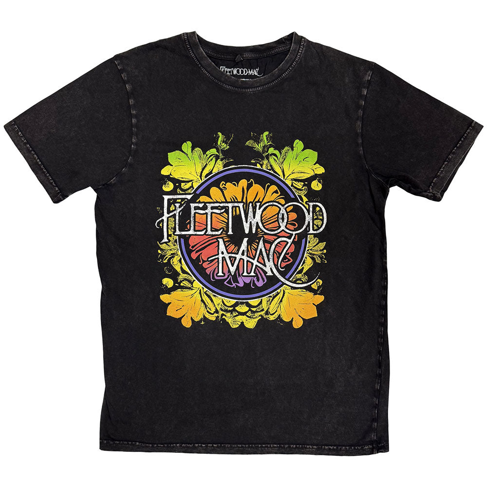 FLEETWOOD MAC Stone Wash T-Shirt, Circle Floral