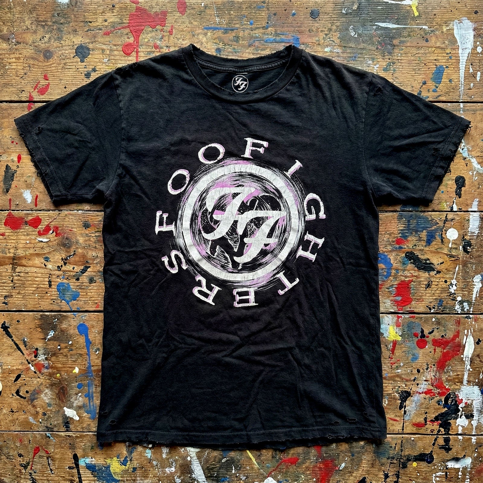 FOO FIGHTERS Carbon T-Shirt, Wheel Logo Shadow
