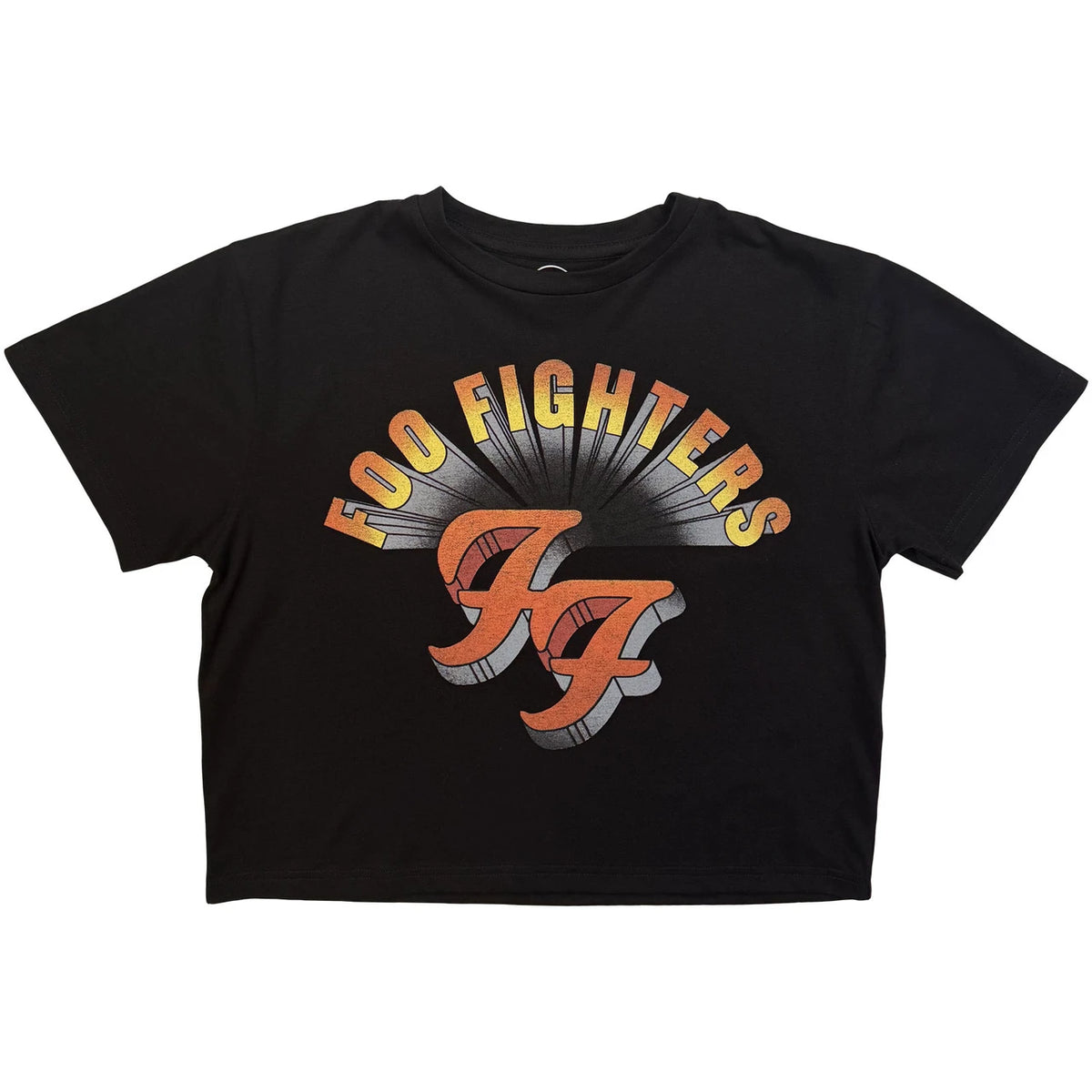 FOO FIGHTERS Attractive Crop Top, Retro Rock Emblem