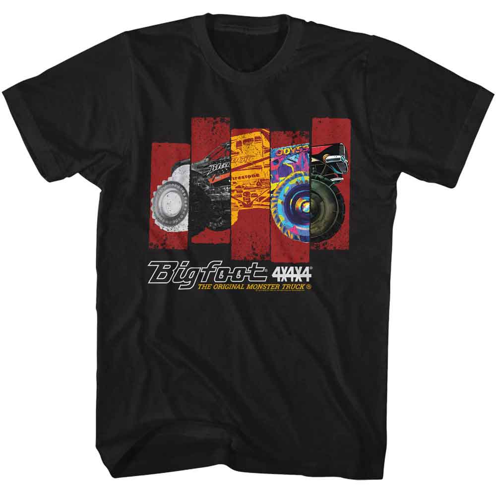 BIGFOOT Eye-Catching T-Shirt, DIFFERENT TRUCK RECTANGLES