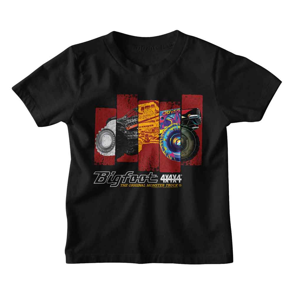 BIGFOOT Eye-Catching T-Shirt, DIFFERENT TRUCK RECTANGLES