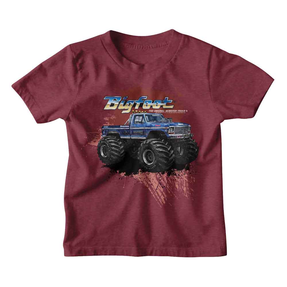 BIGFOOT Eye-Catching T-Shirt, SPLATTER BACKGROUND