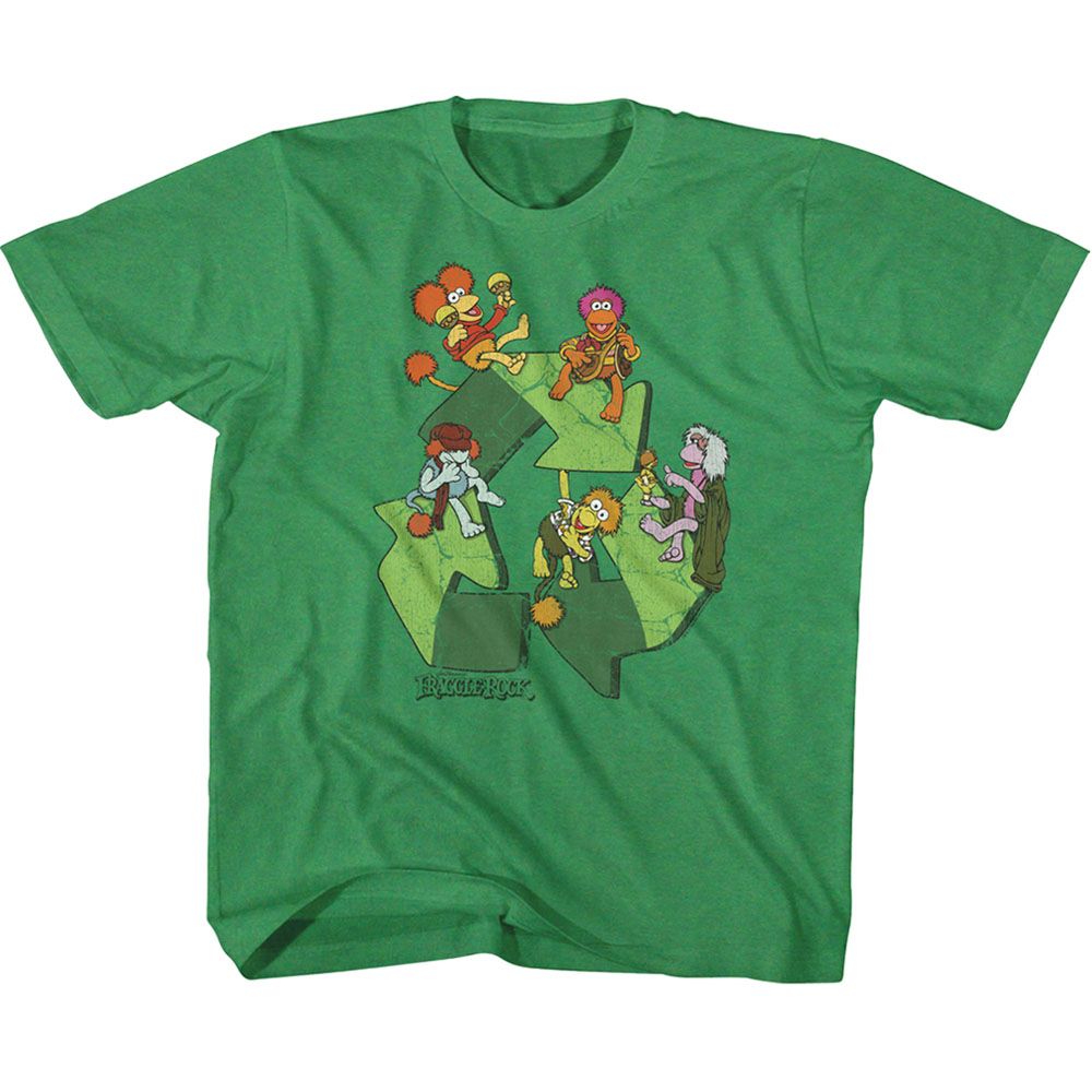 FRAGGLE ROCK Eye-Catching T-Shirt, RECYCLE SYMBOL