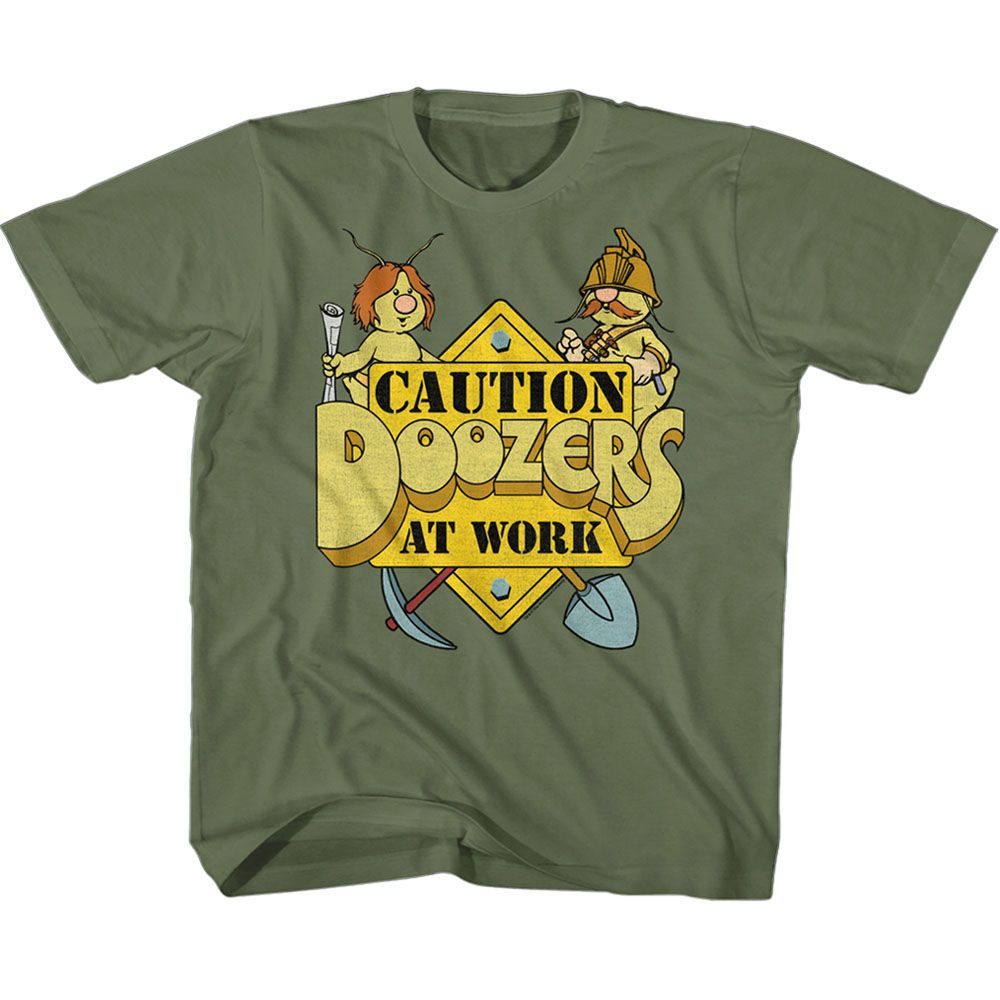 FRAGGLE ROCK Eye-Catching T-Shirt, CAUTION DOOZERS