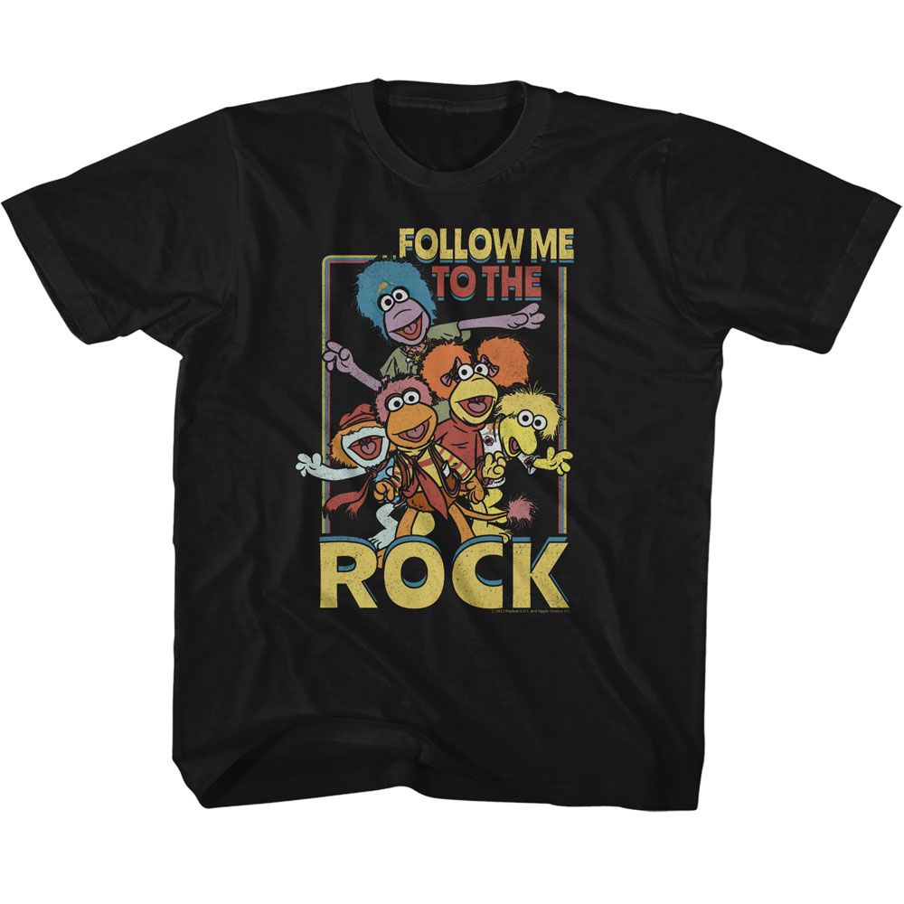 FRAGGLE ROCK Eye-Catching T-Shirt, FRAGGLE ROCK FOLLOW ME TO THE ROCK