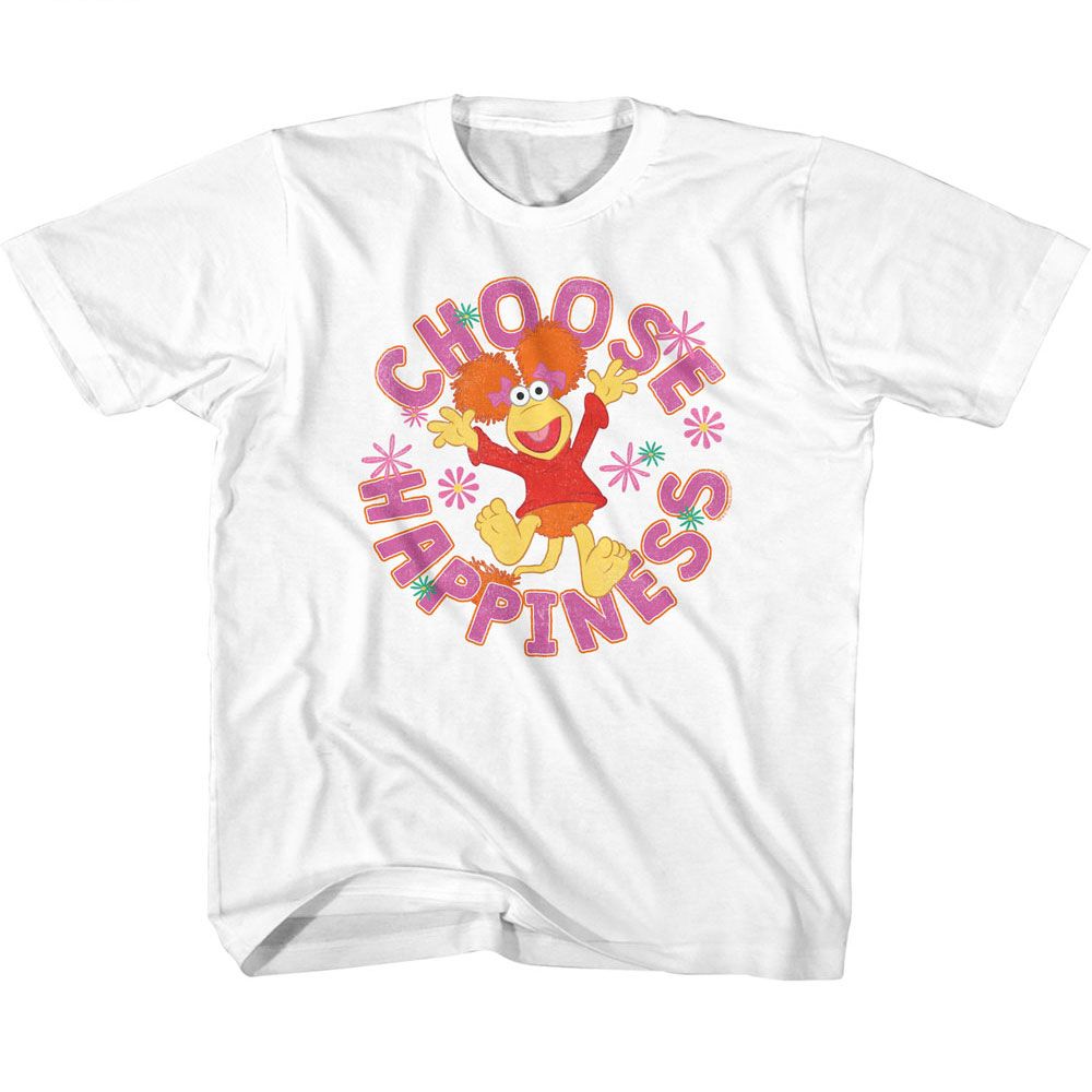 FRAGGLE ROCK Eye-Catching T-Shirt, FRAGGLE ROCK CHOOSE HAPPINESS