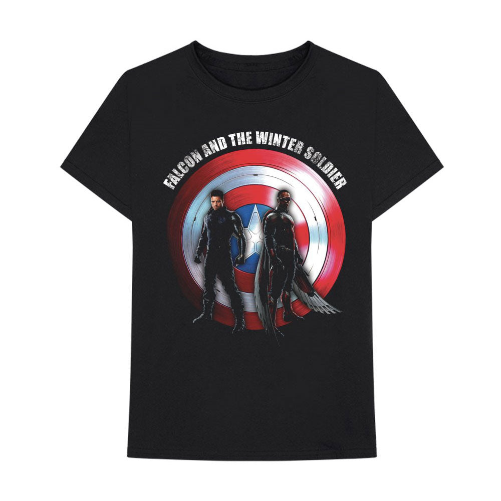 MARVEL COMICS Attractive T-shirt, Falcon &amp; Winter Soldier Shield Logo
