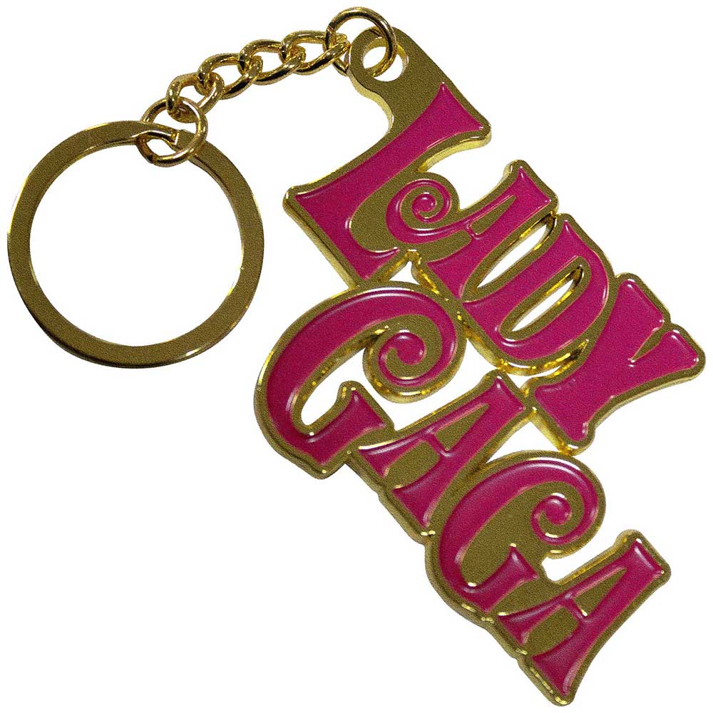 LADY GAGA Keychain, Swirly Logo