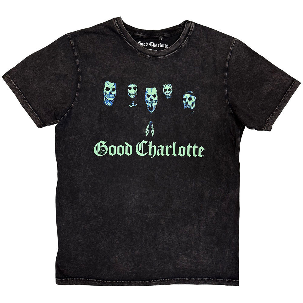 GOOD CHARLOTTE Stone Wash T-shirt, Generation Rx Skulls