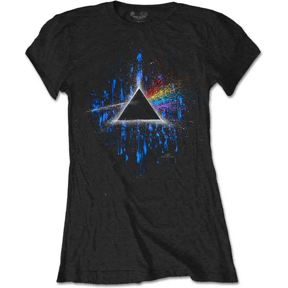 PINK FLOYD Attractive T-Shirt, Dark Side Of The Moon Blue Splatter