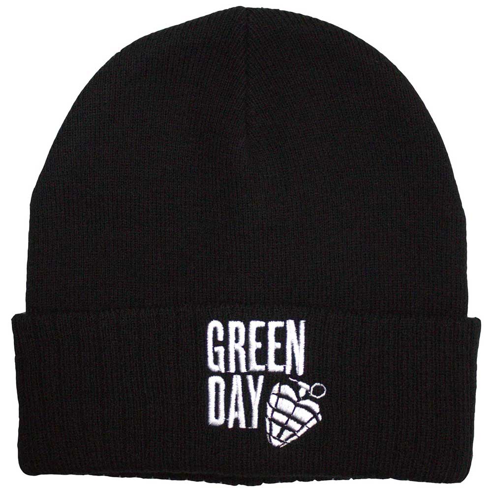 GREEN DAY Attractive Beanie Hat, Stacked Logo & Grenade