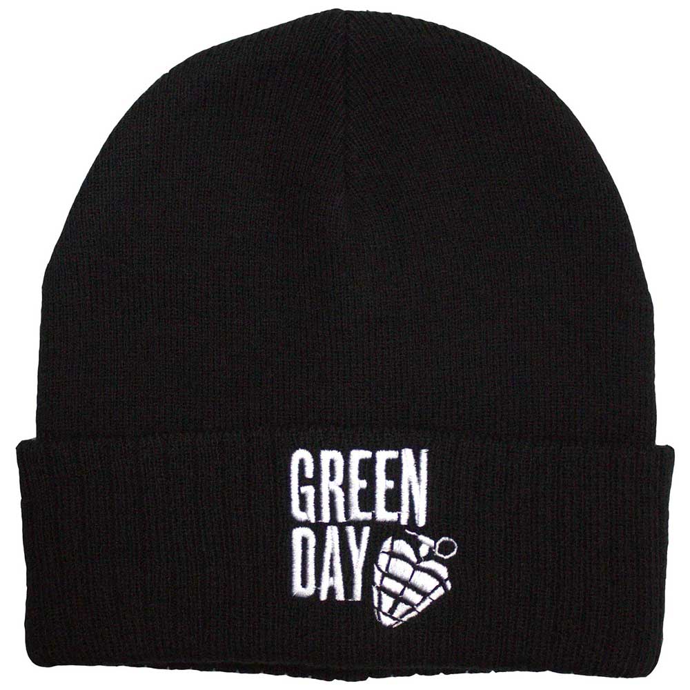 GREEN DAY Attractive Beanie Hat, Stacked Logo &amp; Grenade