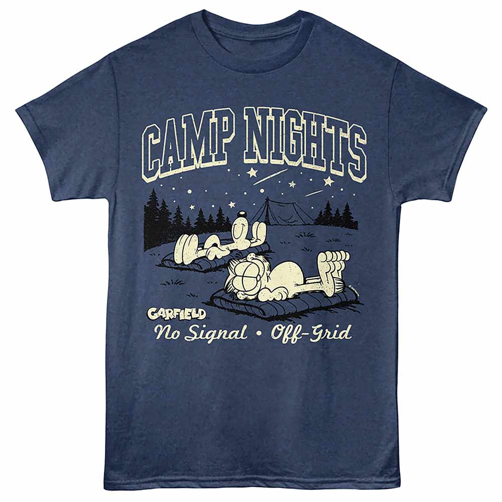 GARFIELD Eye-Catching T-Shirt, CAMP NIGHTS