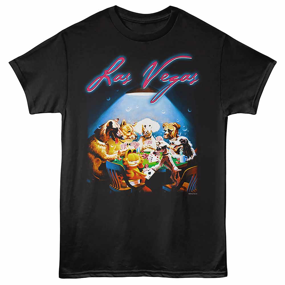 GARFIELD Eye-Catching T-Shirt, VEGAS POKER