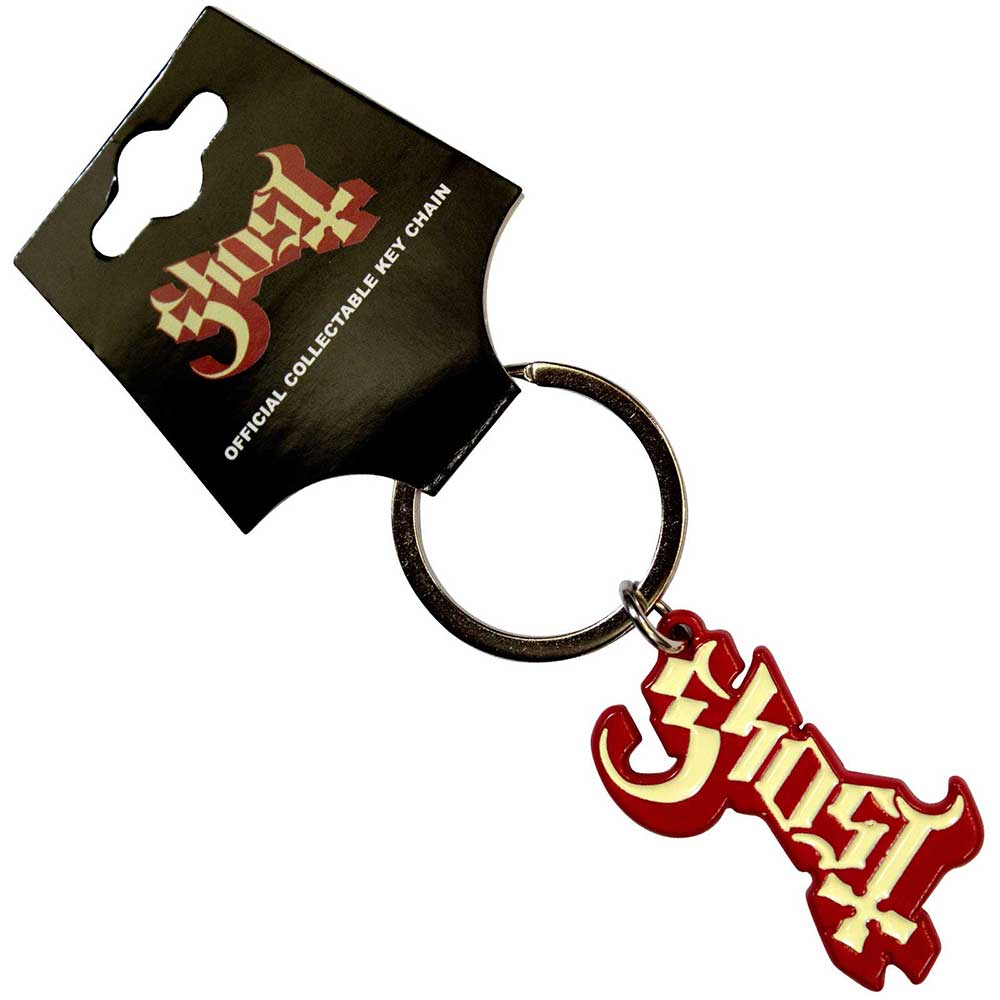 GHOST Keychain, Logo Red Shadow