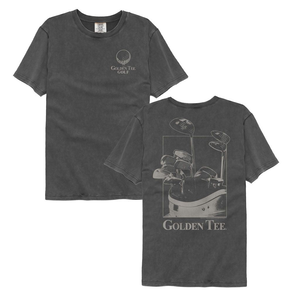 GOLDEN TEE Eye-Catching T-Shirt, GOLF CLUBS F B