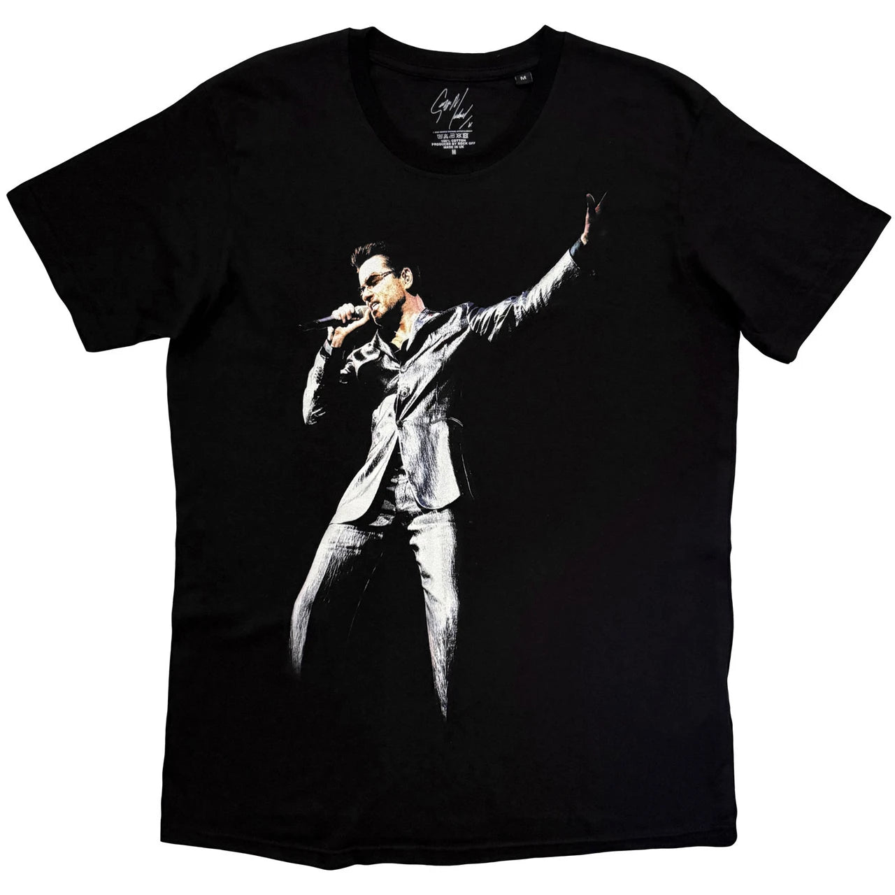 GEORGE MICHAEL Attractive T-Shirt, Black Front