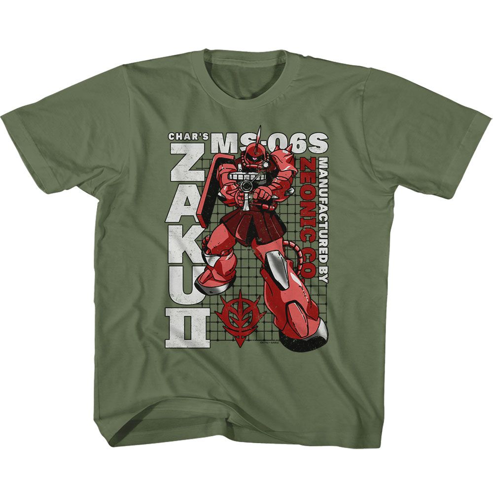 GUNDAM Eye-Catching T-Shirt, GUNDAM ZAKU II SHEET