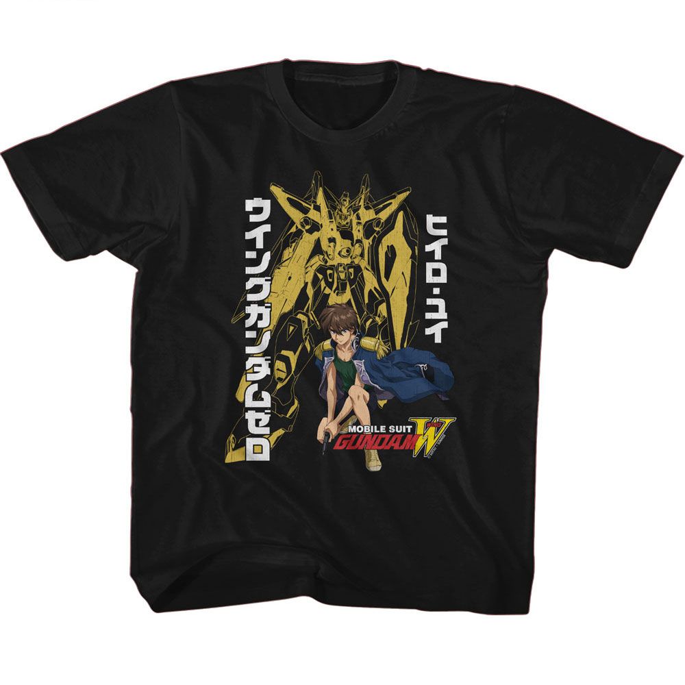 GUNDAM Eye-Catching T-Shirt, GUNDAM HEERO YUY AND WING GUNDAM ZERO