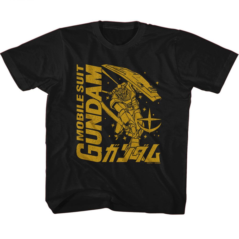 GUNDAM Eye-Catching T-Shirt, GUNDAM MSG LOGO MECHA MONO