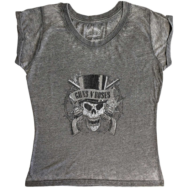 GUNS N' ROSES T-Shirt for Ladies, Faded Skull
