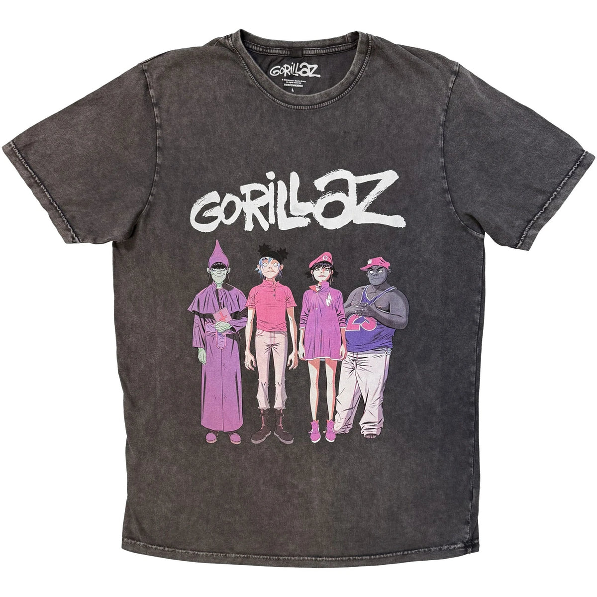 GORILLAZ Stone Wash T-Shirt, Cracker Island